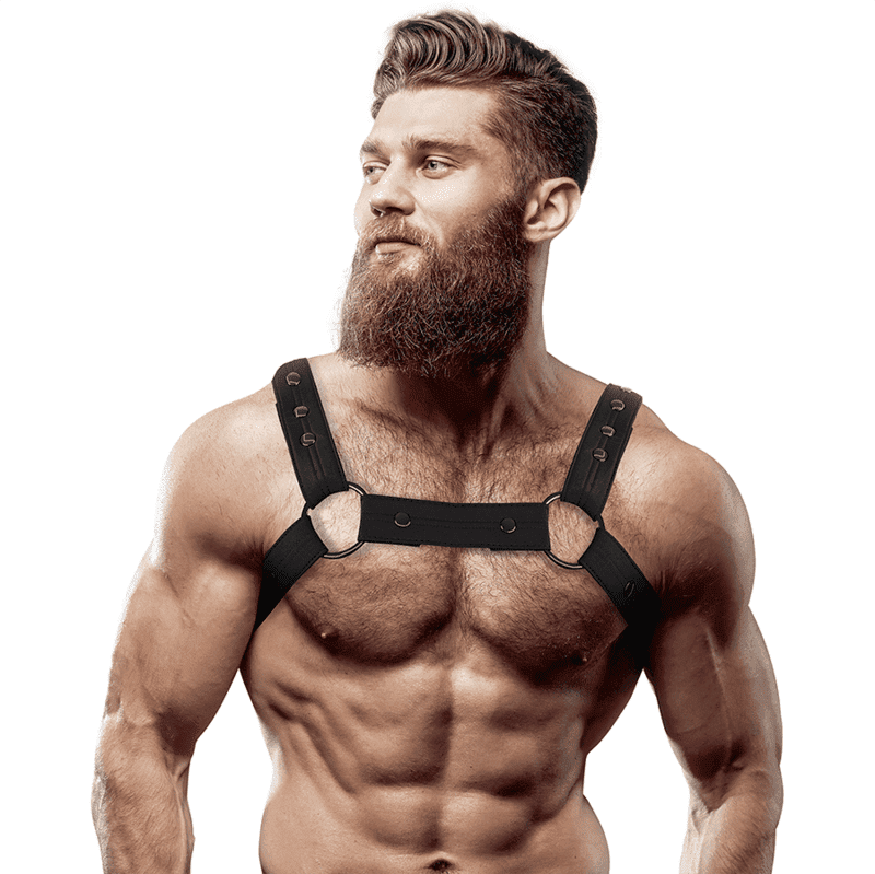 FETISH SUBMISSIVE ATTITUDE HARNAIS DE SPORT AJUSTABLE EN NÉOPRÈNE POUR HOMMES TU