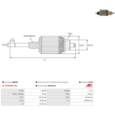 AS-PL Anker, Starter SA0029