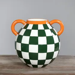 Vase (H 23 cm) - grün - H 23 cm