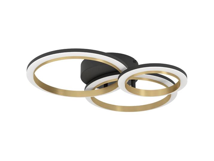 Deckenlampe Callier schwarz, messing 2500 lm Dimmbar B 44.5 cm