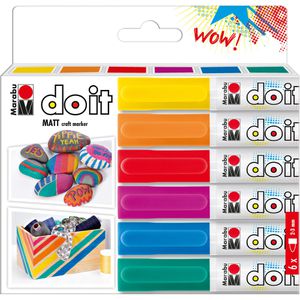 Marabu Acrylstifte DO IT craft marker, sortiert, Rundspitze 2-3mm, wasserfest, 6 Stück