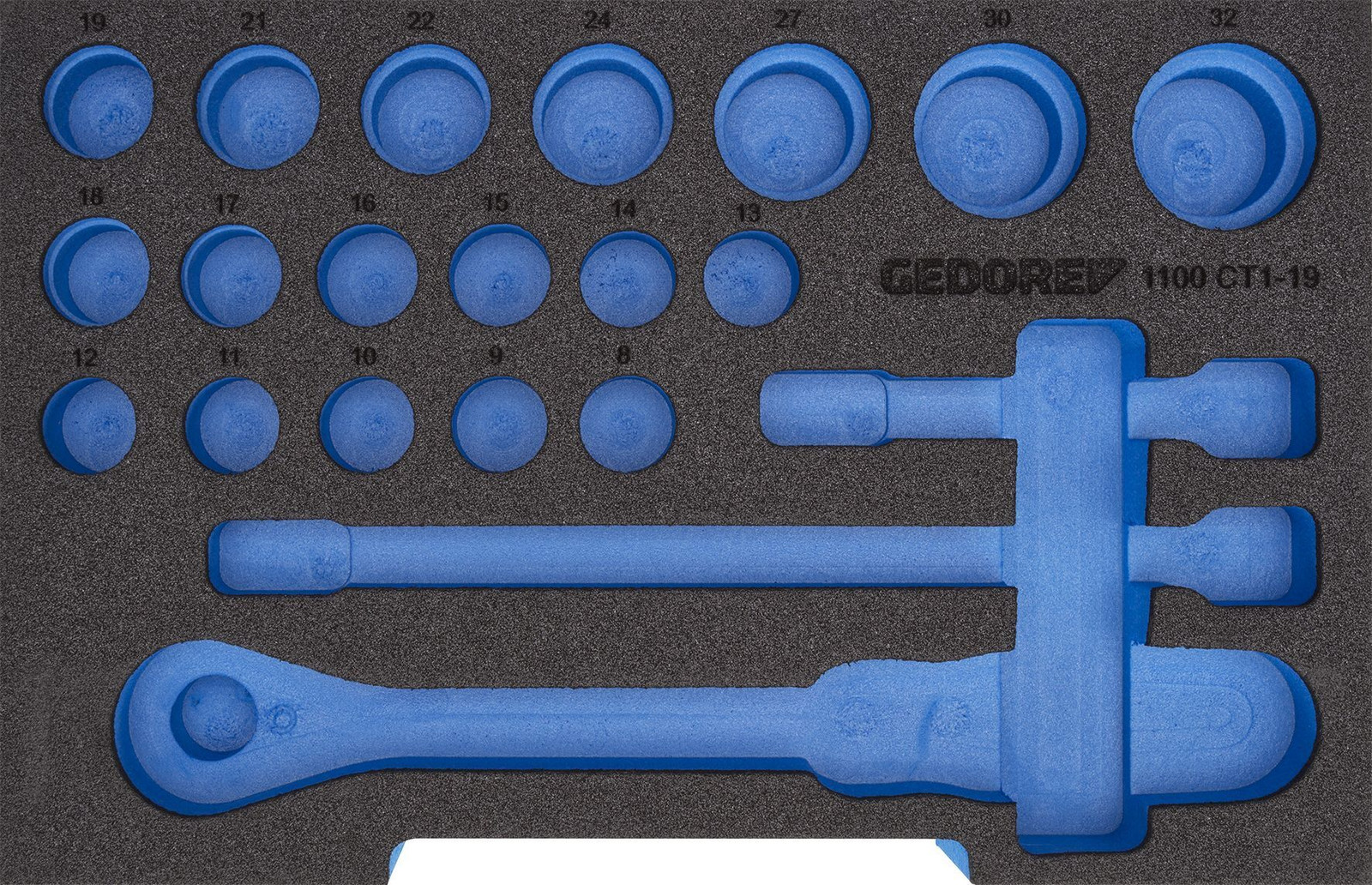 Gedore schuiminsert voor L-BOXX 1/2, leer, EI-1100 CT1-19