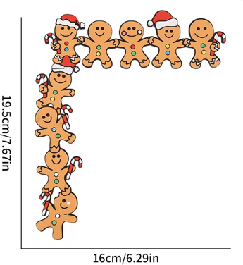 Inspire Essentials Gingerbread Man Wooden Christmas Door Corner Decoration left