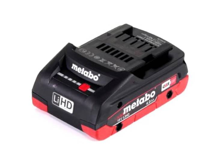 Metabo LiHD 625367000 Batterie de Rechange Haute Performance 18 V - 4\,0 Ah Pour de longues durées\, gestion intelligente de la batterie\, technologie de charge refroidie par air - Batterie pour les