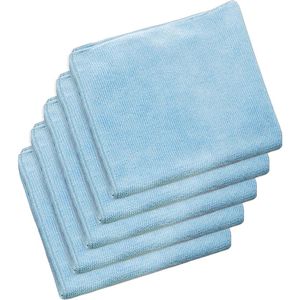 Vileda-Professional Allzwecktuch Micro Tuff Plus, 38 x 38 cm, aus Mikrofaser, blau, waschbar, 5 Stück
