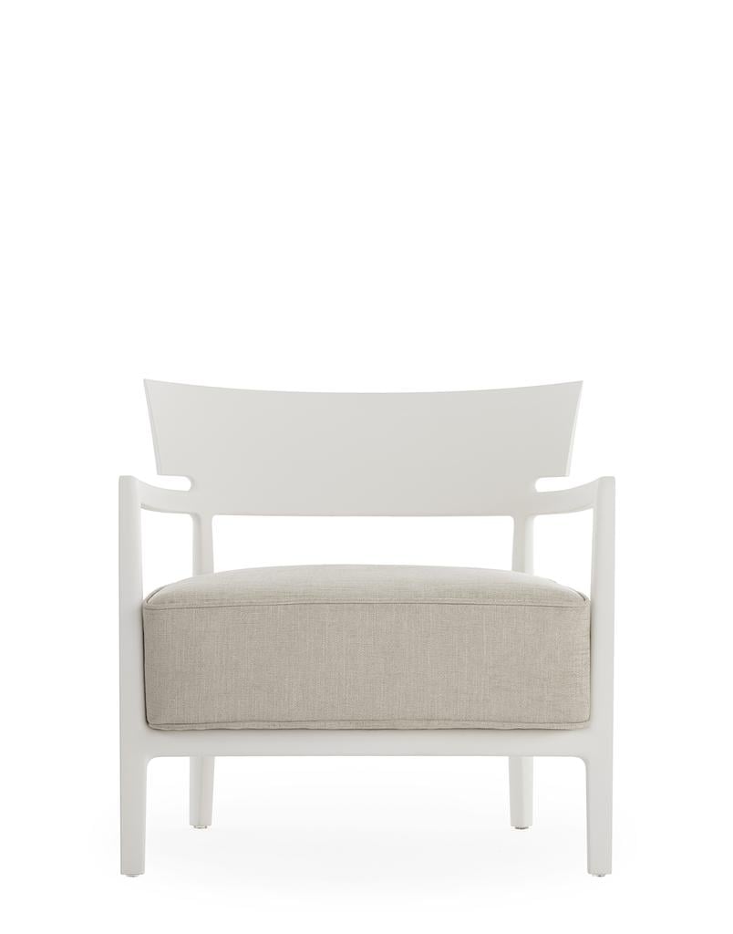 Kartell Cara Mat Sessel (weiß / Stoff Solid beige) weiß / Stoff Solid beige 058451A