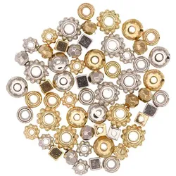 Zwischenteile, silber und gold, 60 Stück