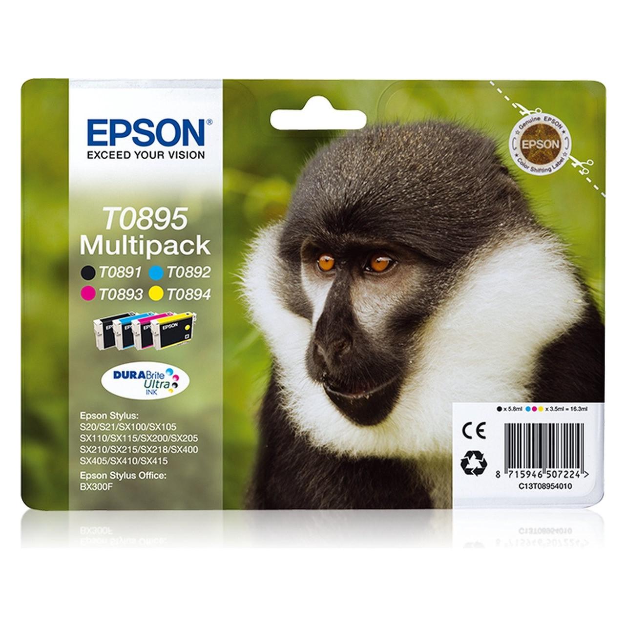 Epson T0895 Multipack (BK, C, M, Y) (C13T08954020)