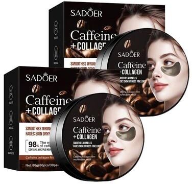 Uplift Picks SADOER Caffeine Collagen Eye Mask 60pcs For Dark Circles And Wrinkle Care 2 Pcs