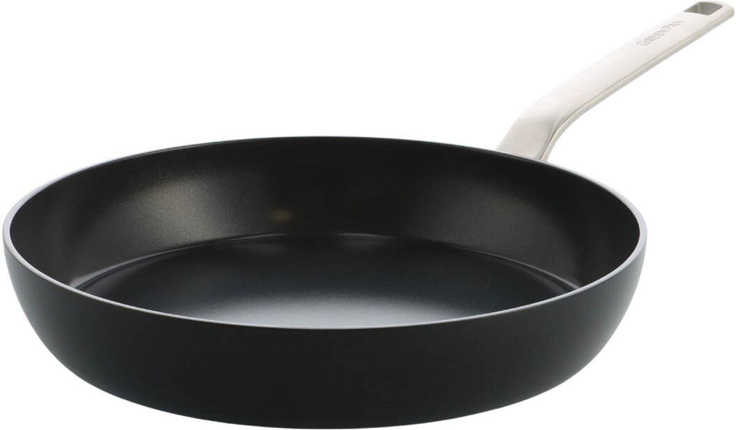GreenPan Evolution PFAS Free Non Stick Frypan Black/Silver 11cm H x 52cm L x 30cm W