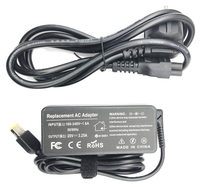 T-ProTek 65W adapter netvoeding oplader compatibel met Lenovo ThinkPad T440