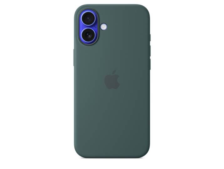 Apple Coque en silicone avec MagSafe pour iPhone 16 Plus - Vert lacustre, Housse, Apple, iPhone 16 Plus, 17 cm (6.7'), Vert MYYH3ZM/A