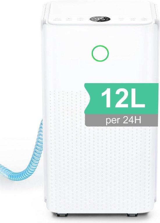Luftentfeuchter - Weiß - 12 Liter pro 24 Stunden - Elektrischer Kompressor mit 3 Modi - Für den Heimgebrauch