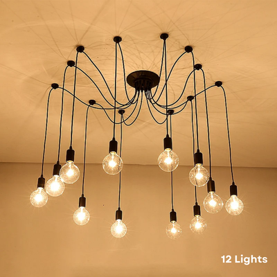 HomeDecorAndMore LLC The Warmly Spider Chandelier 12 Lights 100cm