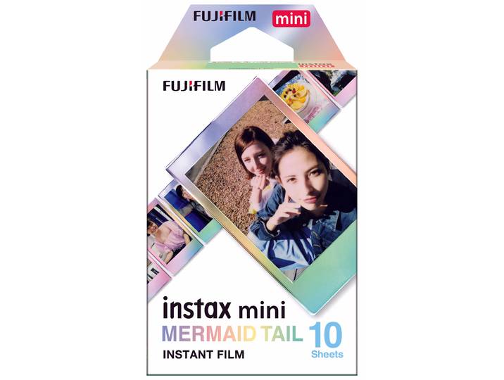 Fujifilm Instax Mini Film Mermaid Tail 10 Fotos Film Sofort-Bild – Sofortbildkamera/Polaroid Kamera – light pink