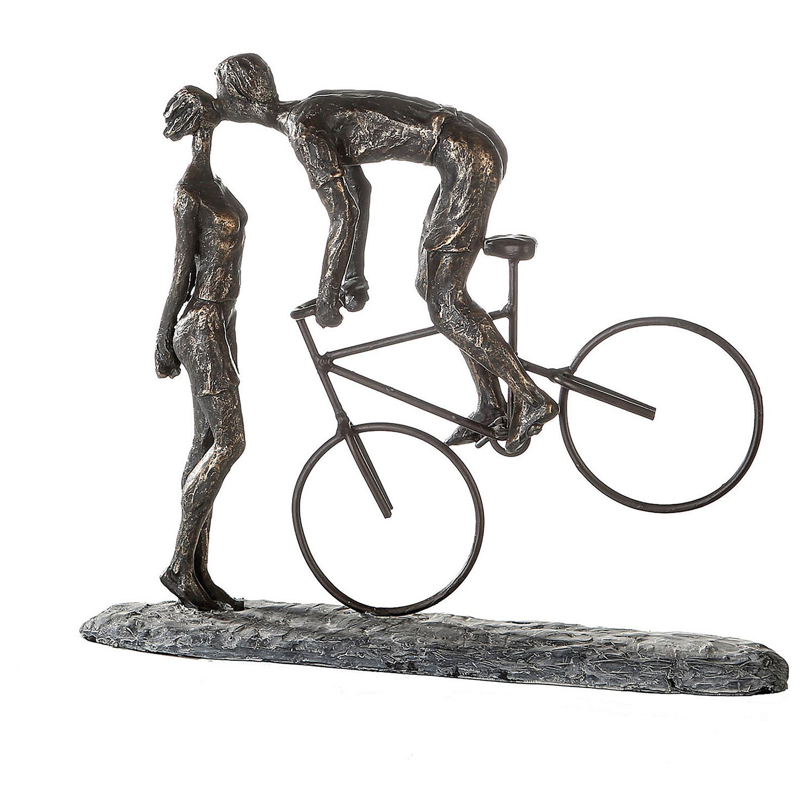 Casablanca Sculptuur Kiss Me - Decoratief Object - Bruin en Multicolour - Hoogte: 36 cm