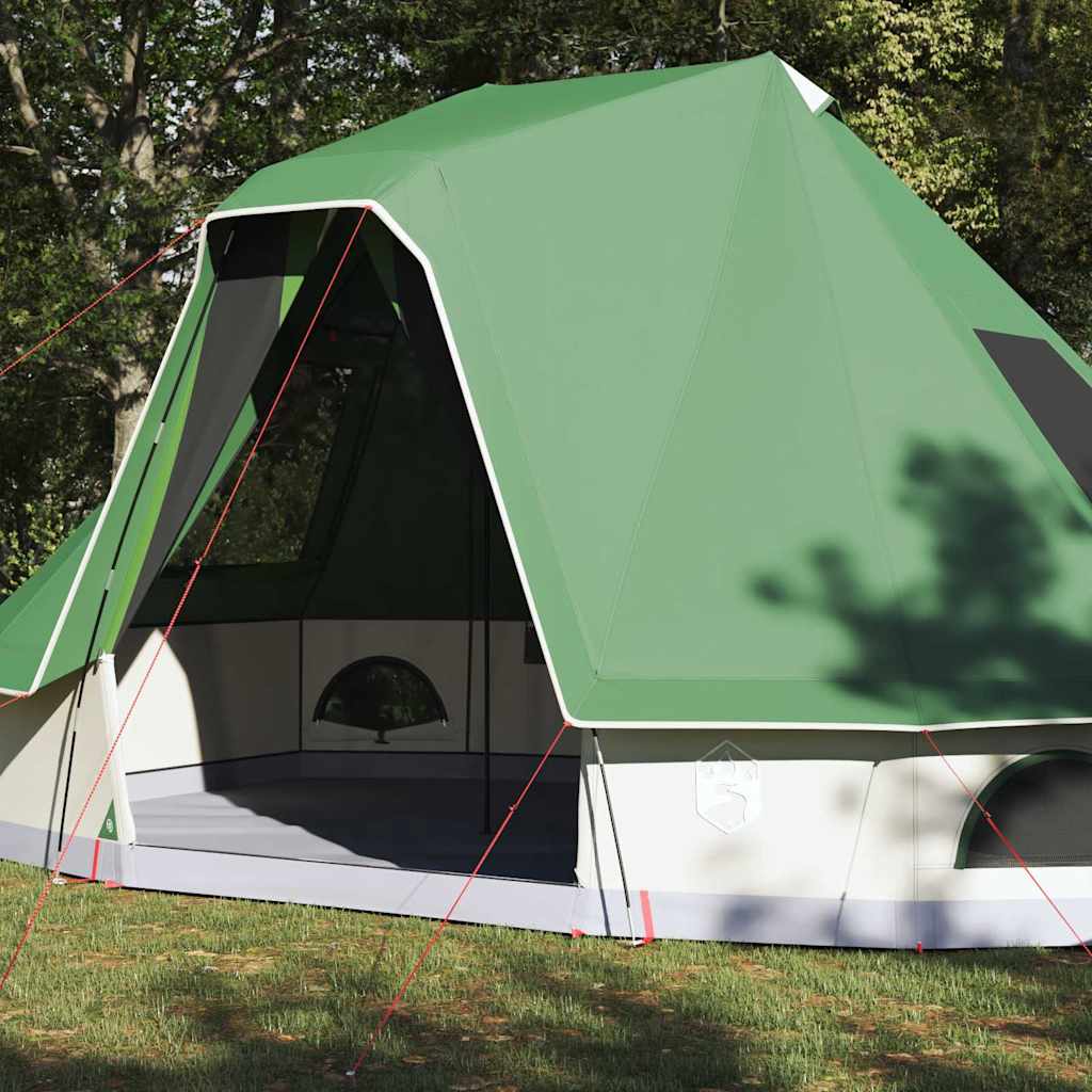 vidaXL Tente Tipi 6 personne Vert taffetas