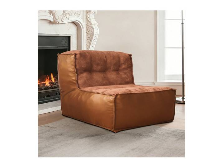 Odikalo 2-Sitzer Sofas wohnzimmer Loungesofa mit Schlaffunktion, Eleganter Einzelsessel mit skulpturaler Rückenlehne und integriertem Beistelltisch für gesteigerten Wohnzimmerkomfort und Stil