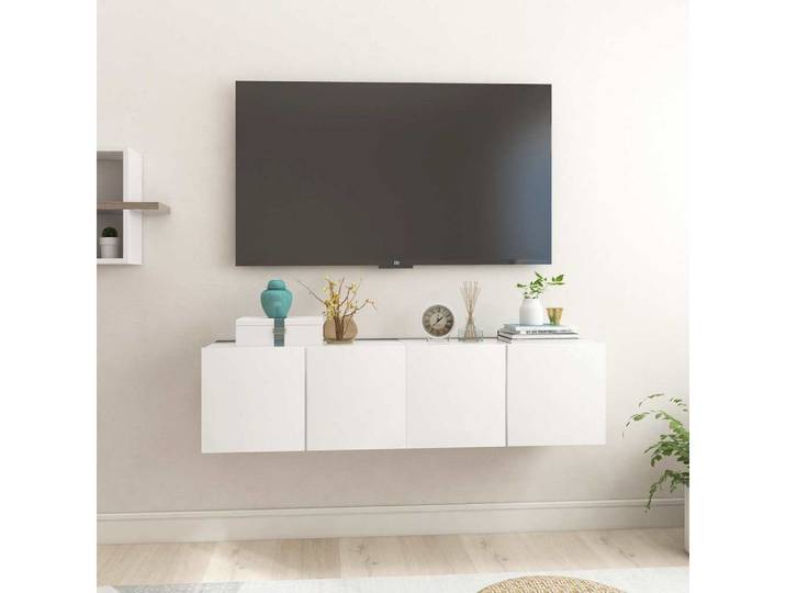 vidaXL TV-Board vidaXL TV-Hängeschränke 2 Stk. Weiß 60x30x30 cm