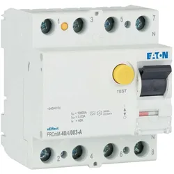 Eaton, Schutzschalter, MOE FRCMM-40/4/003-A FI-Schalter, 40A, 4p, 30mA, Typ A