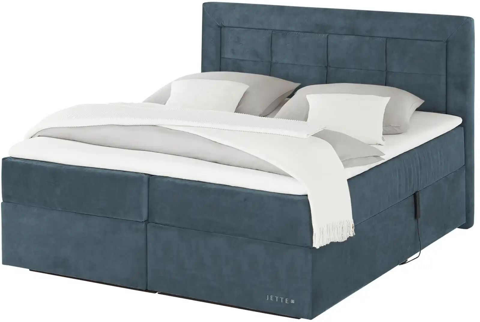 Jette Home Motor-Boxspringbett  Jette Patch ¦ türkis/petrol ¦ Maße (cm): B: 162