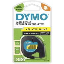 DYMO® Original Schriftband für LetraTag, Plastik - schwarz auf gelb