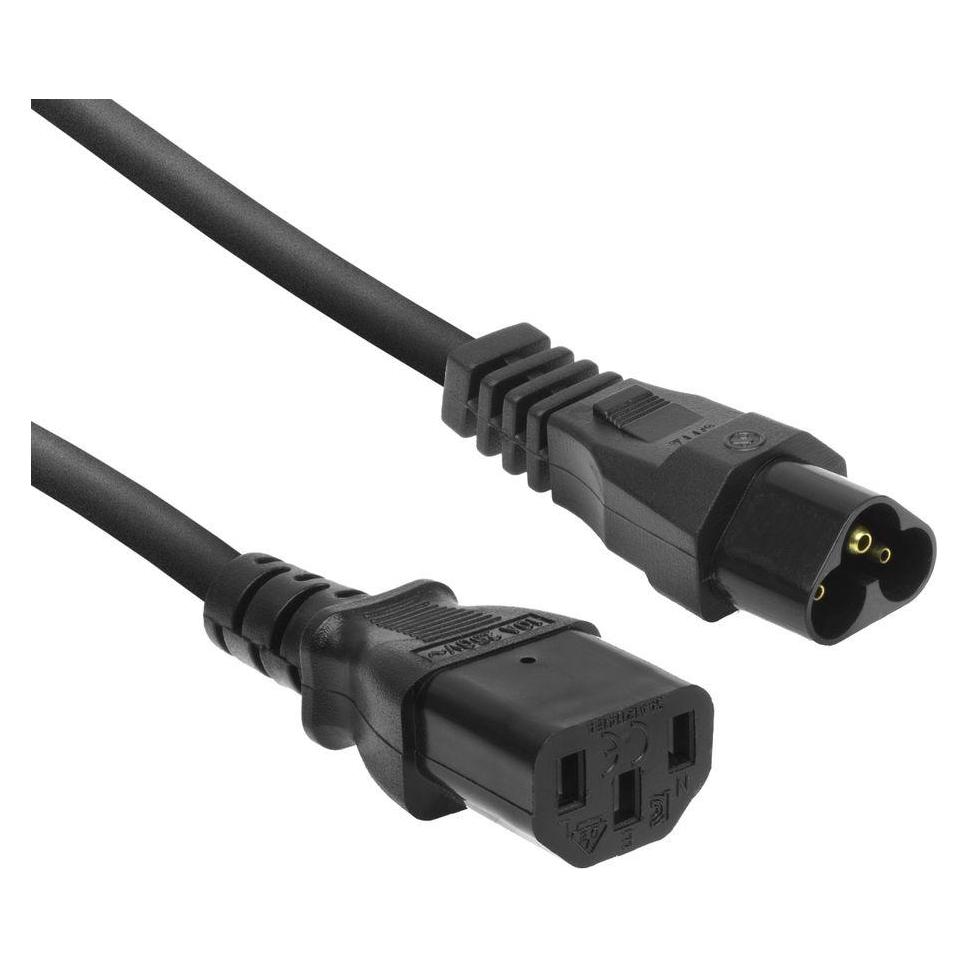 ACT Powercord C6 - C13 black 0.2 m (0.20 m) (AK5247)
