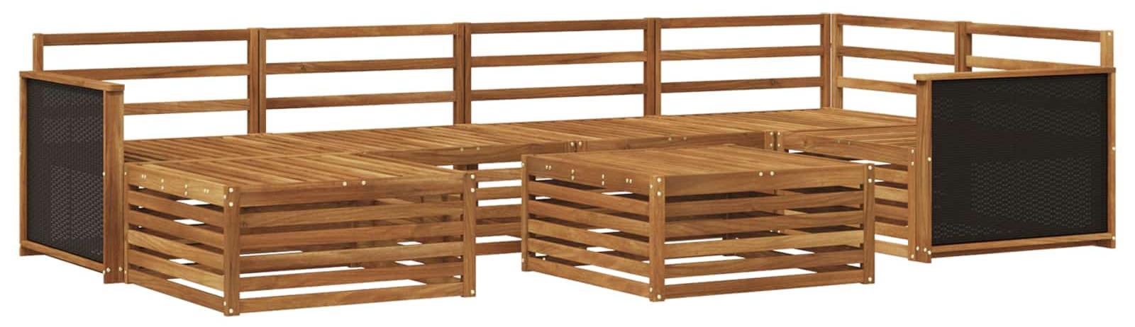 Outdoor-Sofagarnitur 7 pcs Natur