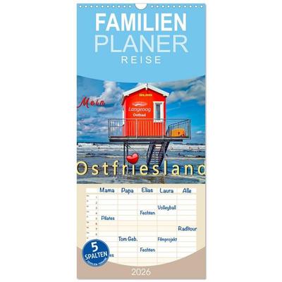 Familienplaner 2026 - Mein Ostfriesland mit 5 Spalten (Wandkalender, 21 x 45 cm) CALVENDO