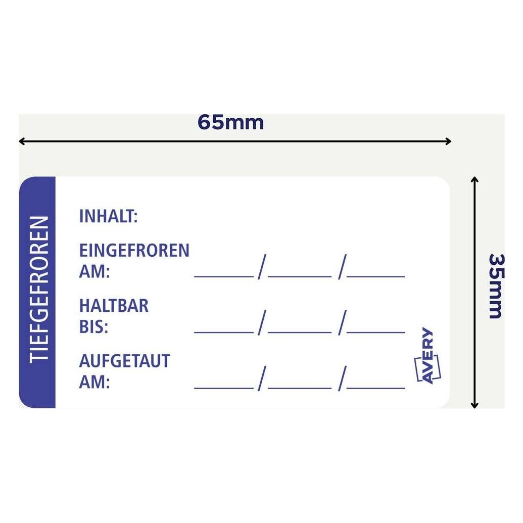 Avery Lebensmittel-Etiketten (ETICOLD.DE)