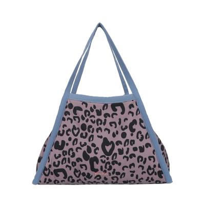 Shopper FRITZI AUS PREUSSEN "Ini Shopper Leo", Damen, Gr. B/H/T: 38cm x 30cm x 17cm onesize, lila (lavendula), 100% Polyamid, Taschen Shopper, mit Leo-Print