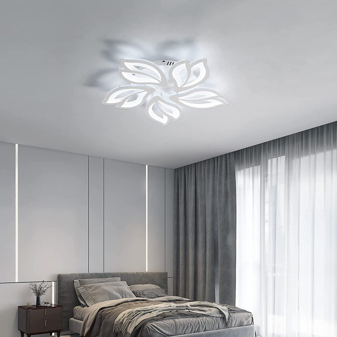 Ivy Bronx Tehachapi 5-Light 58cm LED Semi Flush Mount Celing Light White