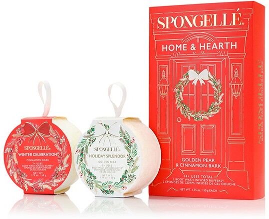Spongelle Spongellé Home & Hearth Body Infused Buffers Gift Set, Golden Pear &