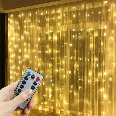 Uplift Picks FestivaGlow LED Curtain Lights 3M 4M 6M USB Fairy Garland warm 6mx3m 600leds