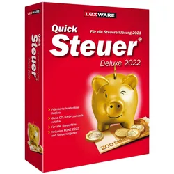Lexware QuickSteuer 2022 Deluxe, für die Steuererklärung 2021