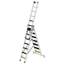 MUNK Günzburger Steigtechnik 033322 Aluminium Stufen-Mehrzweckleiter 27 kg