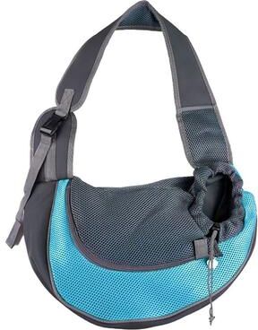 Uplifted Finds Pet Cat Dog Carrier Backpack Mesh Sling Travel Crossbody Shoulder Bag blue s