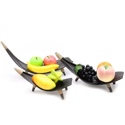 Coconut Leaf Fruit Bowl Set - Chocolate