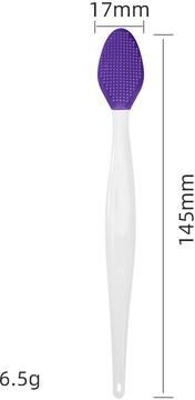 Perfect Picks Market Facial Cleansing Brush Soft Silicone Bristles, Waterproof Deep Pore Cleanser For Sensitive & Normal Skin purple