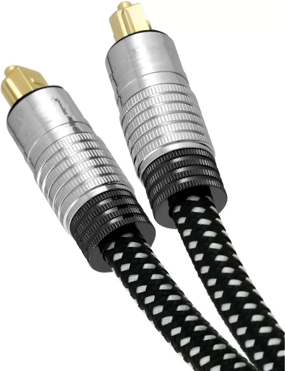 INF Câble audio optique Toslink - gaine nylon, cuivre sans oxygène, 5.1/7.1 multicanal, noir 1m