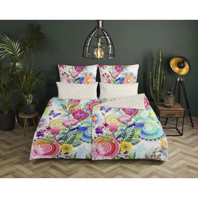Wendebettwäsche HIP "Chess", bunt (multi, sanftes weiß, bunt), B/L: 155cm x 220cm, 1 Stk., 1 Stk., Satin, B/L: 80cm x 80cm, 2 Stk., Satin, Obermaterial: 100% Baumwolle, Bettwäsche, Wendebettwäsche, Mako-Satin, 135x200, Reißverschluss, Wendeoptik,...