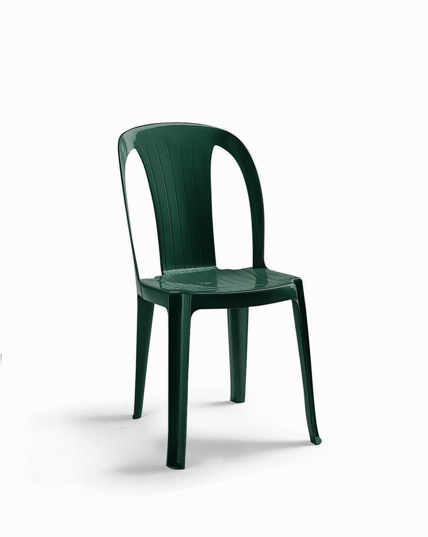 Dakota Fields Nevin Stackable Outdoor Patio Dining Side Chair Forest Green 86cm H X 45cm W X 53cm D