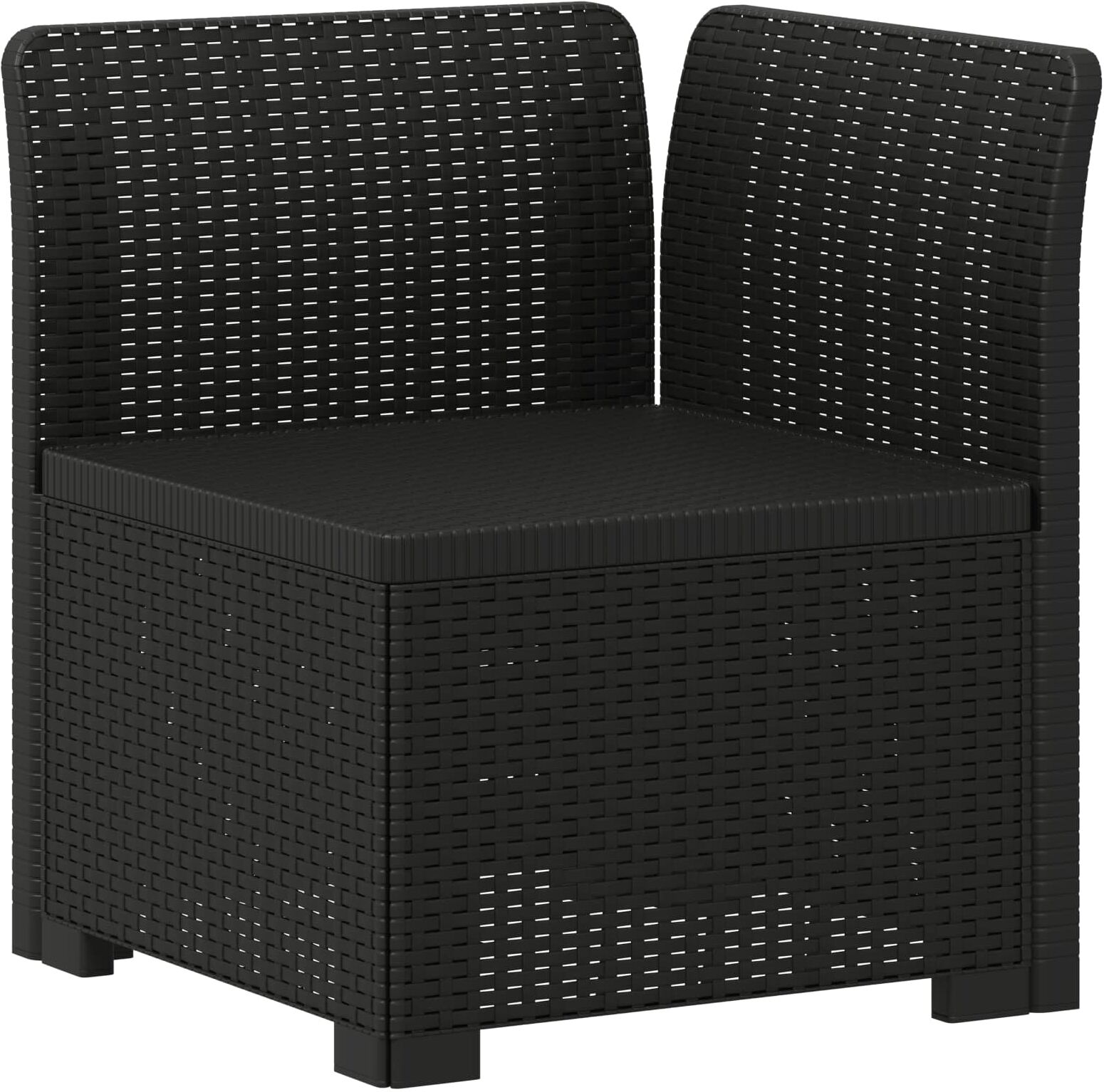 vidaXL Canapé de Jardin 3 Places Aspect Rattan 3 place PP Anthracite