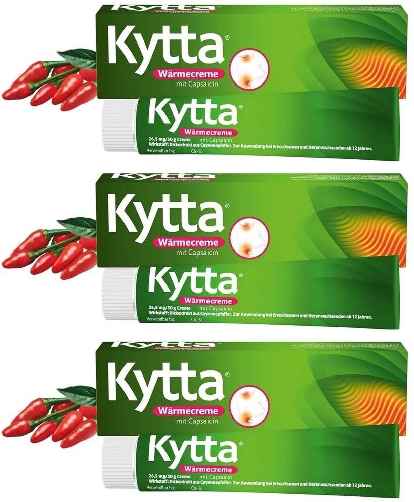 Kytta Wärmecreme mit Capsaicin 26,5 mg/50 g Creme x3 3x100