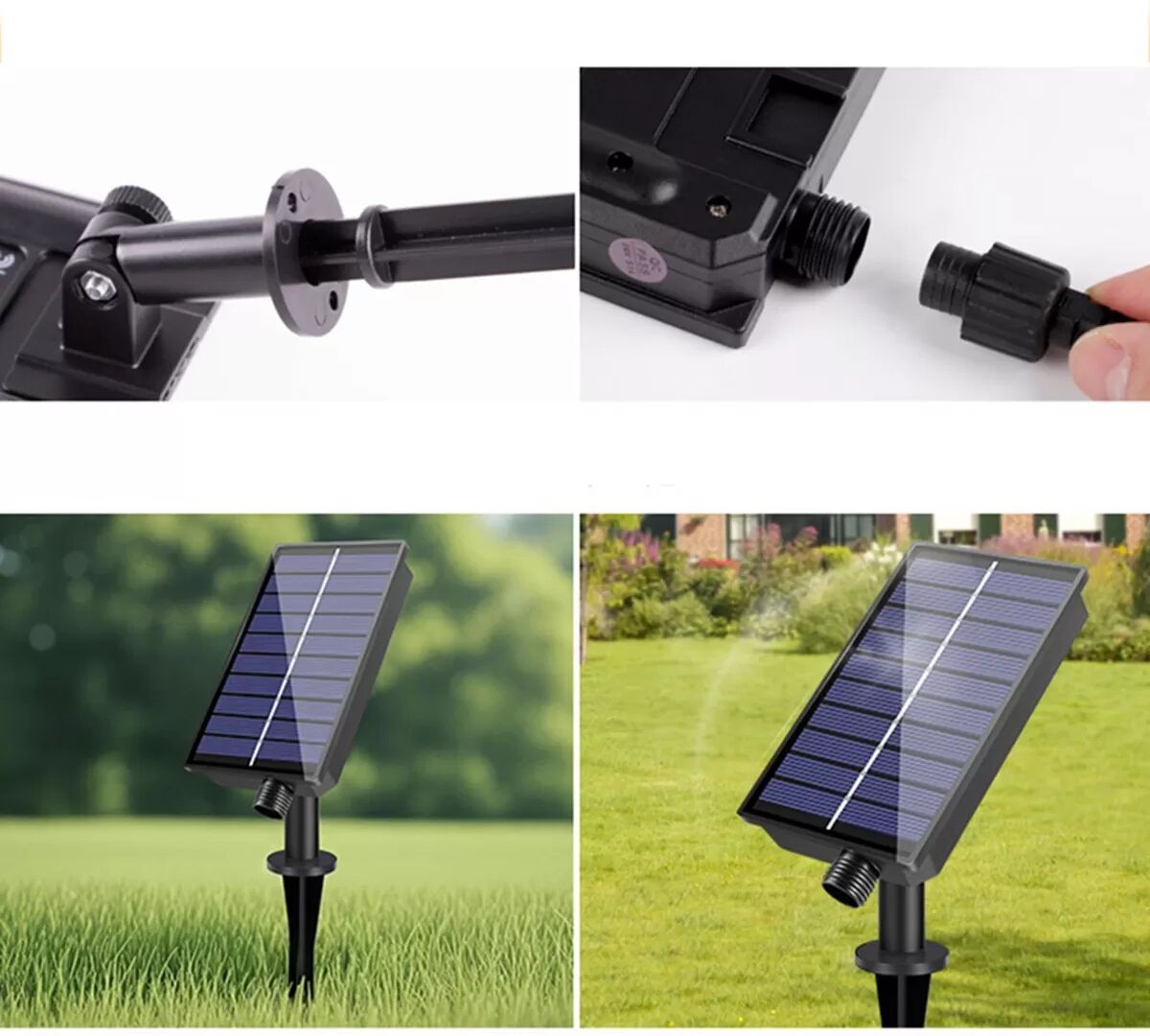 INF Guirlande Lumineuse Solaire 7,6m - Alimentation Solaire avec Panneau d'Affichage 1200mAh & Télécommande