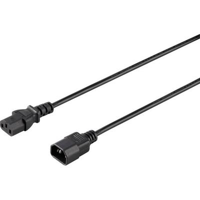 Sygonix SY-5042704 Kaltgeräte Verlängerungskabel Schwarz 1.50m