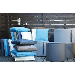Auflage Batten für Gartensofa, Polyacryl gepolstert, modern, navyblau, inkl. Sitz- und Rückenkissen