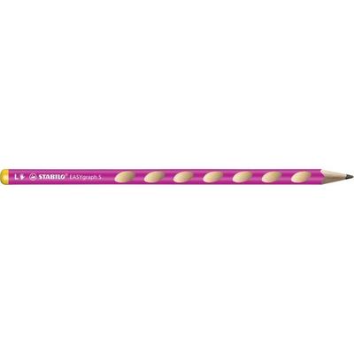 STABILO Schmaler Dreikant-Bleistift für Linkshänder - EASYgraph S in pink - Einzelstift - Härtegrad HB