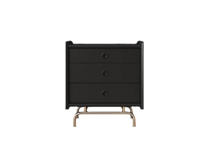 YCCHAH Nachttisch, minimalistisch, nordisch, Retro Aufbewahrungsseite für zu Hause, Schlafzimmerregal, dekorative Möbel, schwarz