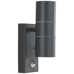 LED Wand Spot Lampe Leuchte Edelstahl Schwarz Außen Veranda Terrasse Beleuchtung